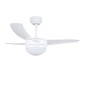 Ventilador de teto Orbegozo de 105 cm com controle remoto e luz, 3 pás, branco | Potente e elegante