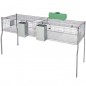 XL cage for rabbits equipped with hoppers and drinkers XL cage for rabbits equipped with hoppers and drinkers