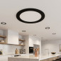 Luminária de embutir LED circular preta de 12 cm | 6W CCT Luminária de embutir LED circular preta de 12 cm | 6W CCT