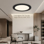 Black Circular Recessed LED Downlight 22.5 cm | 18W CCT LED spotlight