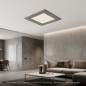 Luminária de embutir LED quadrada, cinza, 12 x 12 cm | Spot LED CCT de 6W