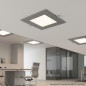 Luminária de embutir LED quadrada, cinza, 12 x 12 cm | Spot LED CCT de 6W