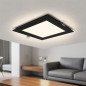 Luminária de embutir quadrada preta LED 12 x 12 cm | Spot LED CCT de 24 W