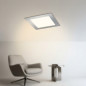 Luminária de embutir LED quadrada cromada 17 x 17 cm | Spot LED CCT de 12 W Luminária de embutir LED quadrada cromada 17 x 17 cm | Spot LED CCT de 12 W