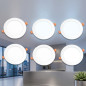 6 Downlights LED Empotrables Circulares Blancos 22 cm | Foco LED 18 W Luz Fria