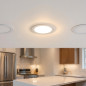 Recessed Circular LED Downlight, White, 22 cm | 20W LED Spotlight, Warm White
