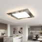 Spot encastré carré à LED, finition chromée, 22,5 x 22,5 cm | Projecteur LED 18 W CCT
