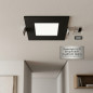 Spot encastré carré noir à LED 12 x 12 cm | 6 W CCT