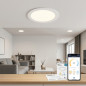 Luminária de embutir circular LED, branca, 22 cm | 18W CCT com ajuste de temperatura de cor
