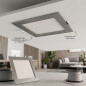 Faretto LED da incasso quadrato, grigio, 22,5 x 22,5 cm | Faretto LED da 18 W CCT