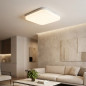 Luminária de teto LED quadrada de 21 cm, 10 W, 1000 lm | Luminária de teto LED para iluminação interna