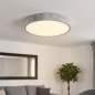 Plafoniera LED circolare da 33 cm, 18 W, 1350 lm | Bordo grigio | Lampada da soffitto a LED