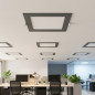 Luminária de embutir LED quadrada, cinza, 17 x 17 cm | Spot LED CCT de 12 W