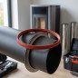 Junta de silicone vitrificado de 80 mm | Evacuação de gases de combustão para fogões a pellets e lareiras Junta de silicone vitrificado de 80 mm | Evacuação de gases de combustão para fogões a pellets e lareiras