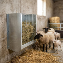 Fourrage mural - Mangeoire pour moutons, agneaux et chèvres, 50x37x64 cm