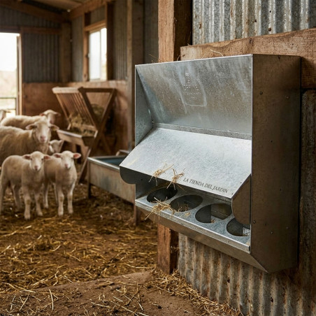 Wall-Mounted Feeder for Sheep | 57x21x48 cm | Suitable for Sheep, Lambs, and Goats | Sturdy and Durable