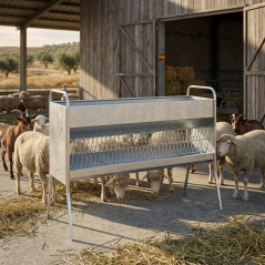 Futtertrog mit Beinen für Schafe | 200 x 75 x 128 cm | Geeignet für Schafe, Lämmer und Ziegen | Robust und langlebig
