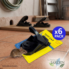 Pack of 6 Black Plastic Mousetraps | Mouse and Rodent Traps | Pest Control Accessories