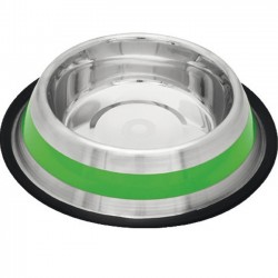 Comedero y Bebedero para Perros y Gatos. Plato Acero Inoxidable con goma antideslizante. Diferentes medidas