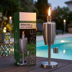 Exklusive Edelstahl-Taschenlampe 27 cm