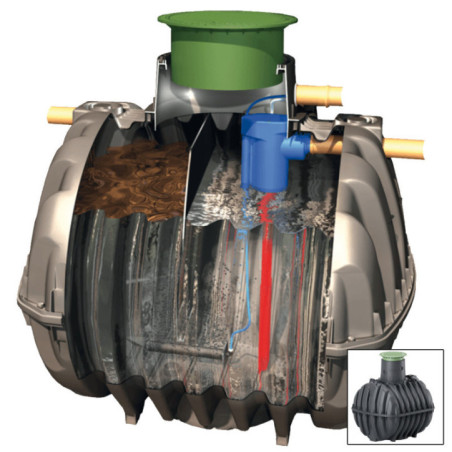 13000 Liter Water Treatment Plant | Septic Tank for Wastewater with Adjustable Lid | Treatment System for 15 to 18 People