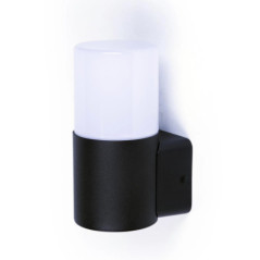 Applique murale extérieure noire 28 W | Aluminium | Diffuseur en polycarbonate | Indice de protection IP54 | Douille E27