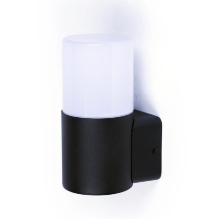 Schwarze 28-W-Außenwandleuchte | Aluminium | Polycarbonat-Diffusor | IP54 | E27-Fassung