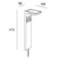 Balise solaire de jardin 210 lm | Détecteur de mouvement | Éclairage à température de couleur variable | IP54