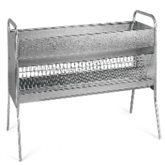 Mangeoire sur pieds pour moutons | 200 x 75 x 128 cm | Convient aux moutons, agneaux et chèvres | Robuste et durable