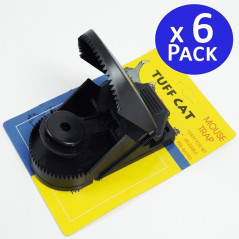 Pack of 6 Black Plastic Mousetraps | Mouse and Rodent Traps | Pest Control Accessories
