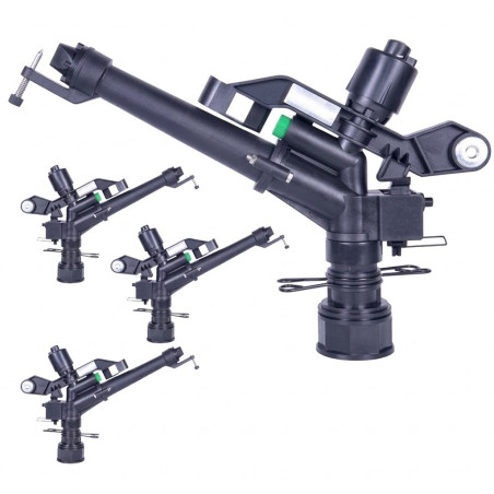 Cannone per irrigazione | Set di 4 irrigatori agricoli regolabili | Irrigatori femmina da 1 1/2" | Cannoni per irrigazion