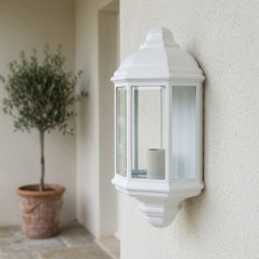Applique murale extérieure Epoque White 60 W | Aluminium moulé sous pression | IP23 | Douille E27