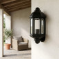 Epoque Black 60W Outdoor Wall Light | Die-cast Aluminum | IP23 | E27 Socket