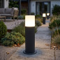 Poste de jardim preto para exterior, 30 cm, 28 W | Alumínio | Difusor em policarbonato | IP54 | Soquete E27 Poste de jardim preto para exterior, 30 cm, 28 W | Alumínio | Difusor em policarbonato | IP54 | Soquete E27