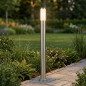 Dissuasore da giardino per esterni in alluminio, 110 cm, 60 W | Acciaio inossidabile | IP44 | Attacco E27