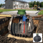 6500-Liter-Wasseraufbereitungsanlage | Klärgrube mit verstellbarem Deckel | Aufbereitungssystem für 8 bis 10 Personen
