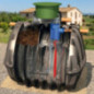 Station d'épuration de 13 000 L pour résidences secondaires | Fosse septique pour eaux usées avec couvercle réglable pour 15 à 1