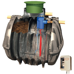 13000L Water Treatment Plant for Second Homes | Septic Tank for Wastewater with Adjustable Lid for 15 to 18 People