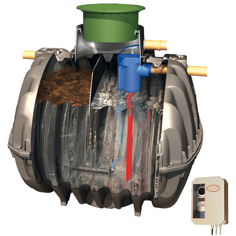 4800L Water Purification System for Second Homes | Septic Tank for Wastewater with Adjustable Lid for 6 to 7 People