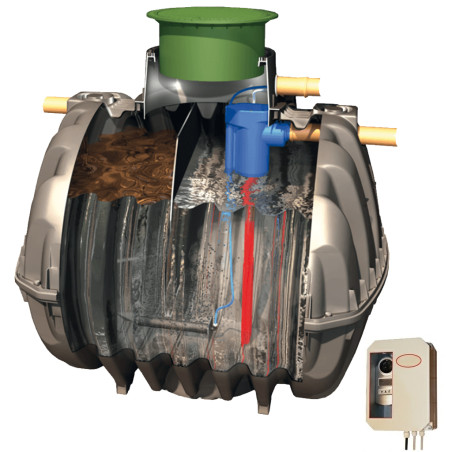 2700L Water Purification System for Second Homes | Septic Tank for Wastewater with Adjustable Lid for 1 to 3 People