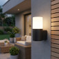 Schwarze 28-W-Außenwandleuchte | Aluminium | Polycarbonat-Diffusor | IP54 | E27-Fassung Schwarze 28-W-Außenwandleuchte | Aluminium | Polycarbonat-Diffusor | IP54 | E27-Fassung