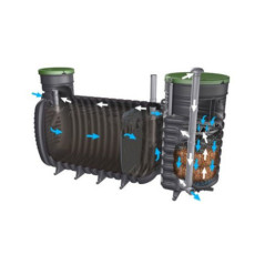 2000 Liter Water Purification System Without Electricity | Total Oxidation Septic Tank with Top Outlet for 1 to 4 People