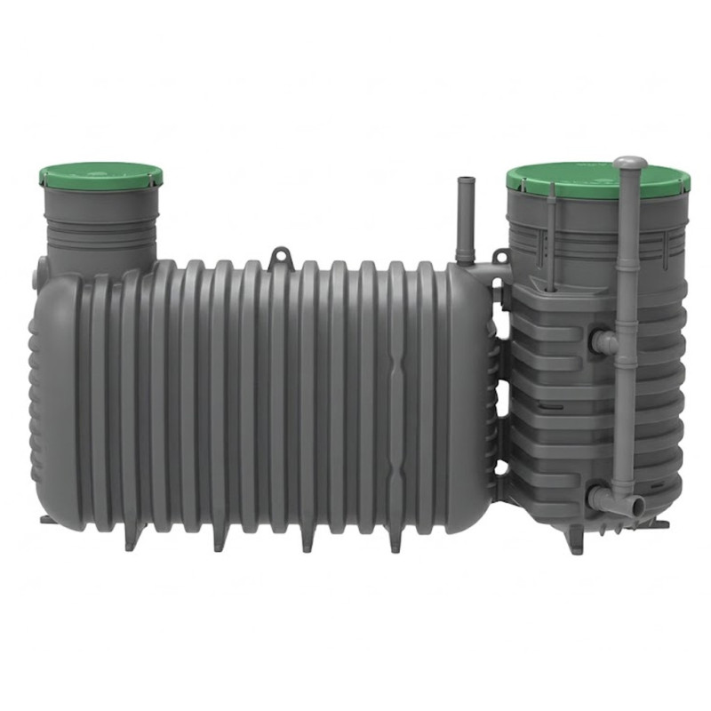 Système de purification d'eau de 3000 litres sans électricité | Fosse septique à oxydation totale avec sortie supérieure pour 5