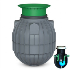 Separatore di idrocarburi da 900 L e 3 L/s con decantatore e filtro coalescente