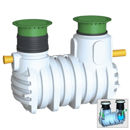 Hydrocarbon Separator 2210 L and 10 L/s with Decanter and Coalescing Filter
