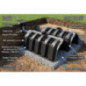 Tunel Filtracion 300 L | Tuneles de Drenaje para Fosa Septica y Depuradora | 1,16x0,8x0,51 m | Apto tránsito de vehículos