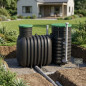 3000 Liter Water Purification System Without Electricity | Total Oxidation Septic Tank with Bottom Outlet for 5 to 6 People