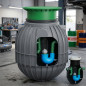Separatore di idrocarburi da 900 L e 3 L/s con decantatore e filtro coalescente Separatore di idrocarburi da 900 L e 3 L/s con decantatore e filtro coalescente
