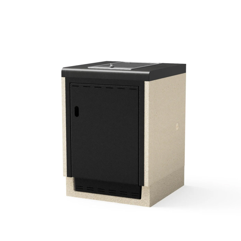 Kitaway 61×63×85 cm Keramik-Kochfeld-Trägermodul für Einbaugrills | Weiß/Graue Basis für Grills Kitaway 61×63×85 cm Keramik-Kochfeld-Trägermodul für Einbaugrills | Weiß/Graue Basis für Grills
