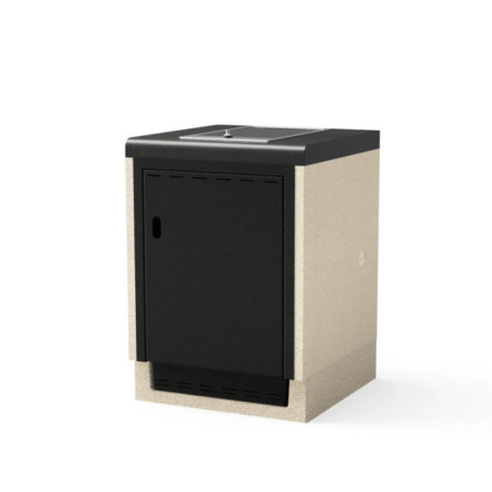 Kitaway Module de support pour plaque de cuisson électrique 61×63×85 cm pour barbecue encastrable | Base blanche/grise pour barb